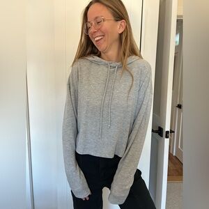 Wilfred Light Gray Hoodie Sweatshirt